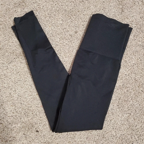 Spanx Assets Women's Black Tummy Control Shaping Seamless Leggings S - Picture 2 of 6